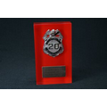 Lucite Rectangle Embedment Award with Colored Background (3"x6"x7/8")
